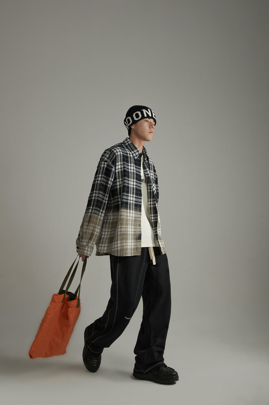 CHUU Gradient Check Loose Fit Shirt