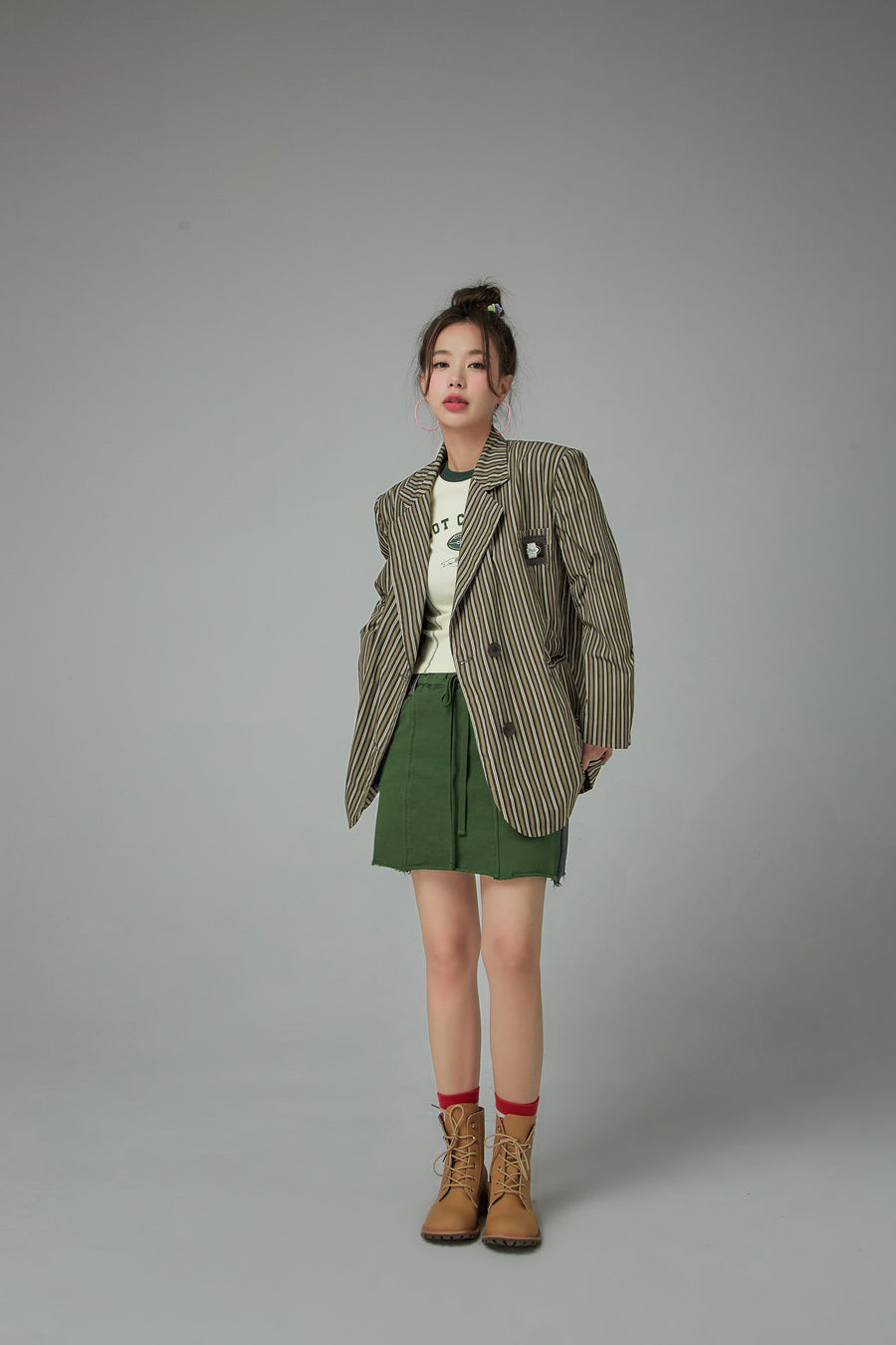 CHUU Boss Girl Striped Suit Jacket