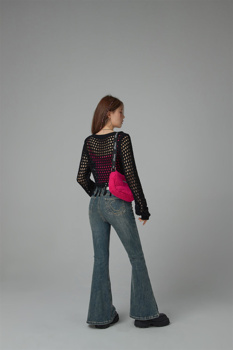 CHUU Charismatic Persona Cropped Knit Top