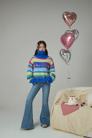 Loving You Two-Ways Stripe Knit Sweater