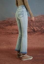 Not Your Average Bootcut Slit Denim Jeans