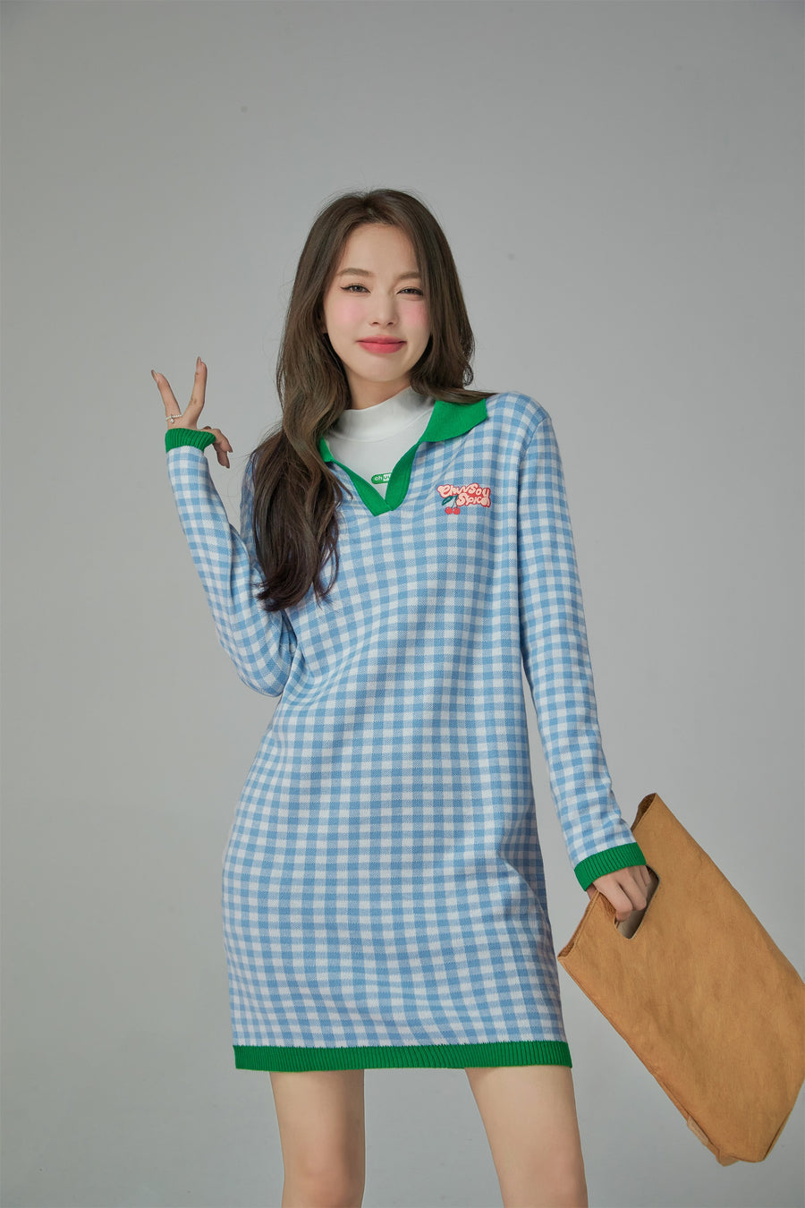 CHUU Picnic Girlie Check Dress