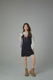 Front Keyhole Hooded Dress