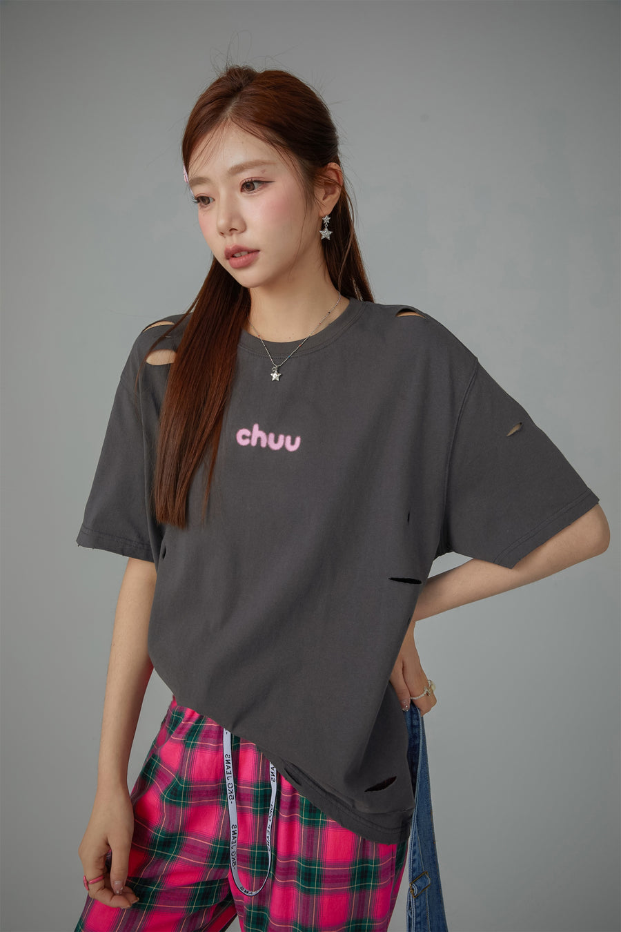 CHUU Distressed Loose Fit T-Shirt