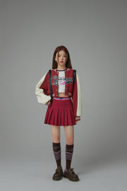 Joining Forces Crop Baseball Jacket