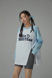 Nice To Meet Chuu Contrast Raglan T-Shirt