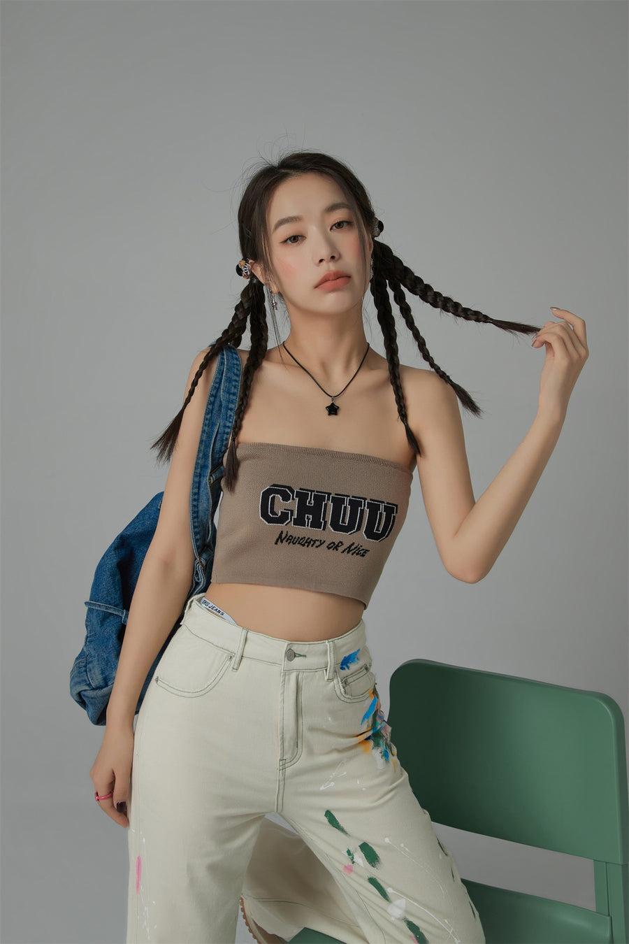 CHUU Chuu Naughty Or Nice Tube Top