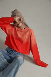 Noe Embroidered Loose-Fit Crop T-Shirt