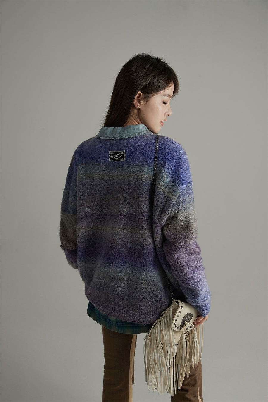 CHUU Gradient Stripe Knit Sweater