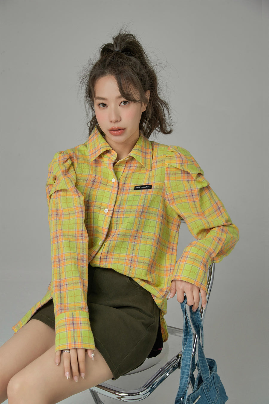 CHUU That Part Of Me Checkered Shirt