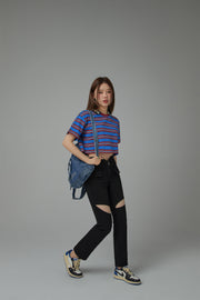 Striped Cropped T-Shirt