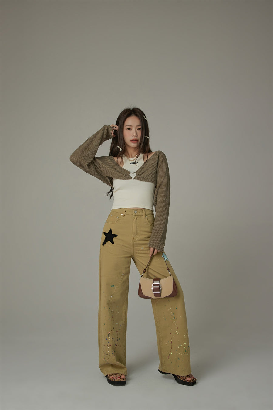 CHUU Star Wide Pants