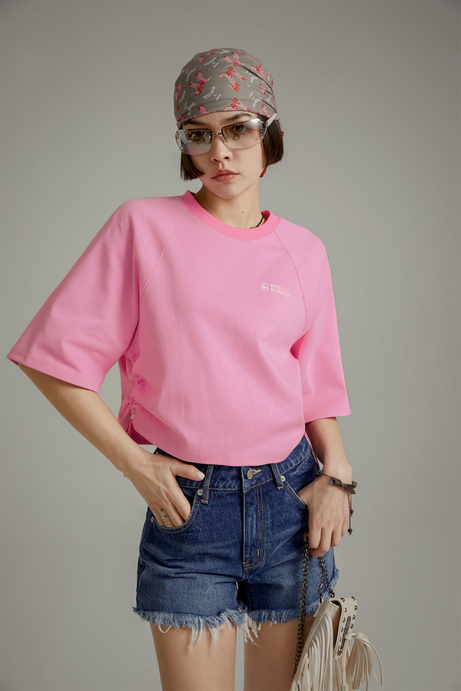 CHUU Raglan Cropped T-Shirt