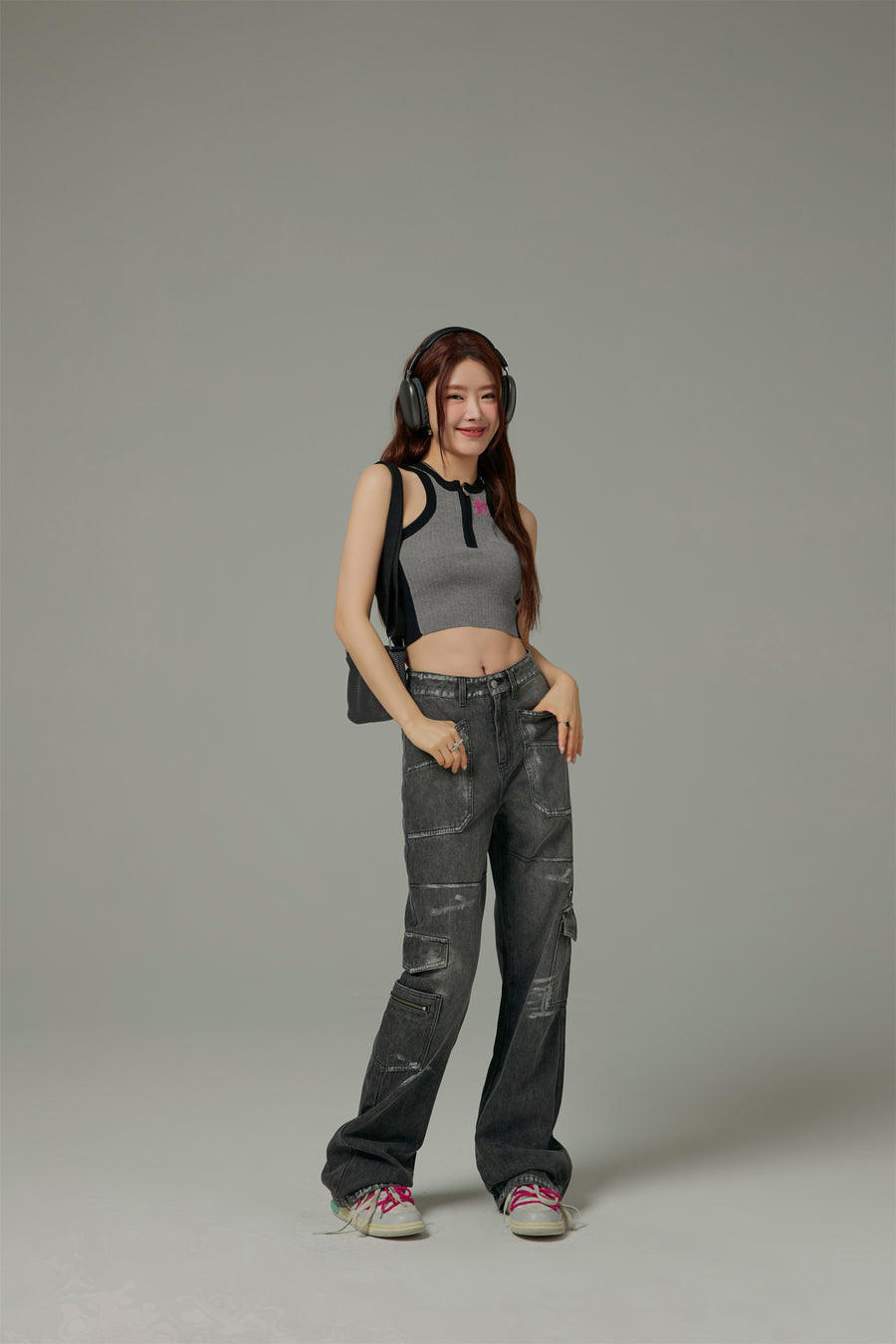 CHUU Break It Down Ribbed Sleeveless Top