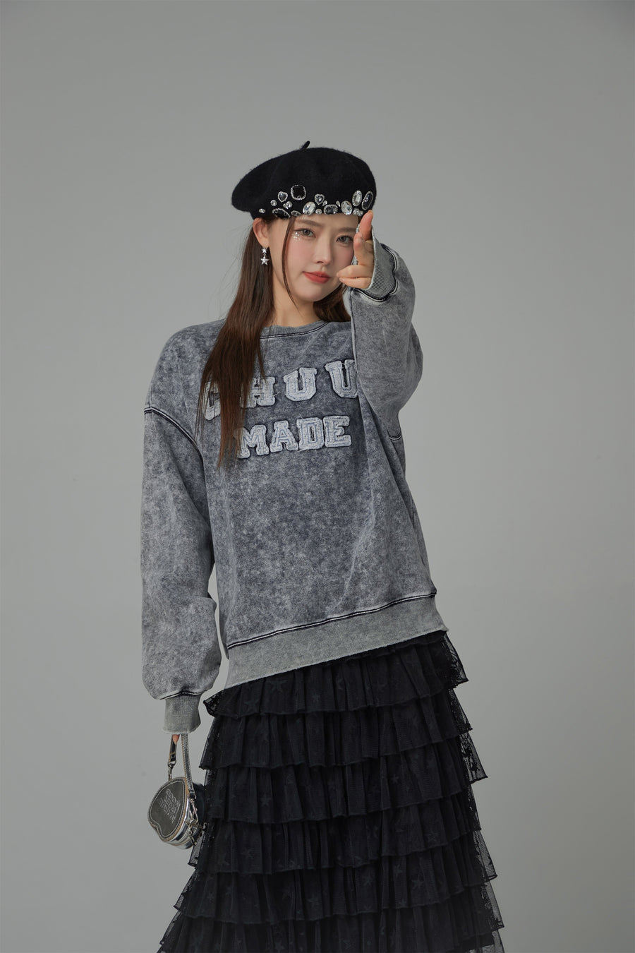 CHUU Chuu Made Washed Loose Fit Sweatshirt