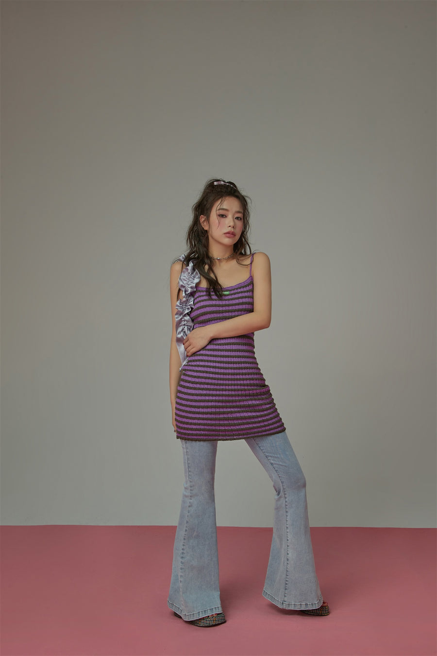 CHUU Rainbow Stripe Dress