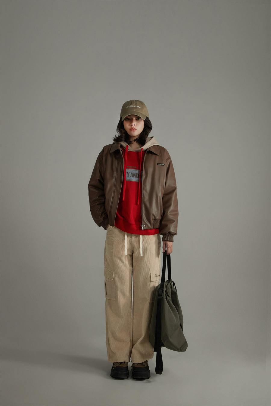 CHUU Corduroy Straight Cargo Pants