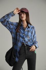 Vintage Check Button-Up Shirt