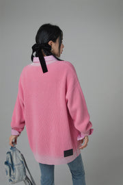 Oversized Ribbed Knit Sweater