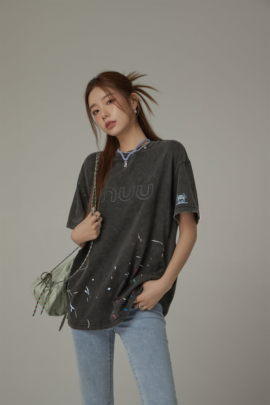 CHUU Chuu Logo Cotton Loose Fit T-Shirt