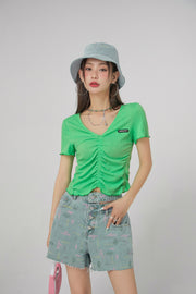 Colorful Chuu Denim Bucket Hat