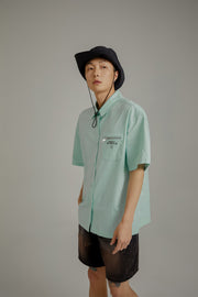 Star Circle Boxy Short-Sleeves Shirt