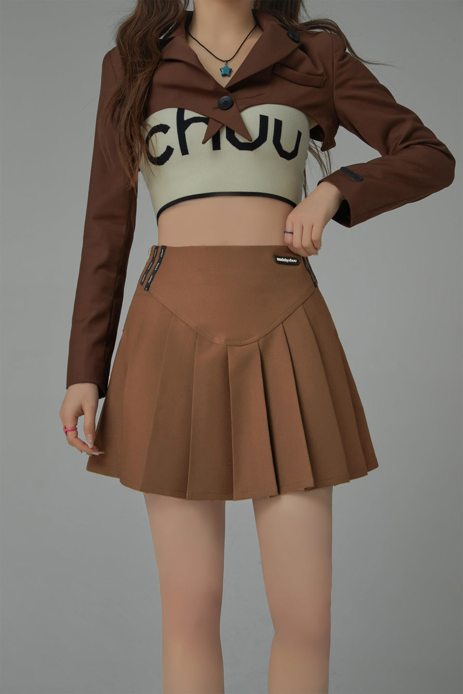 CHUU Pleated Mini Skirt