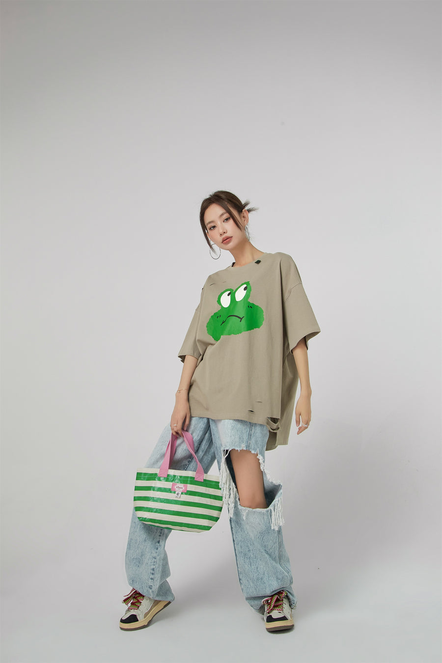 CHUU Striped Eco Shopping Bag