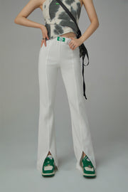 Front Slit Bootcut Sport Pants