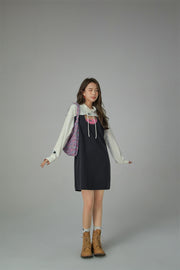 Front Keyhole Hooded Dress