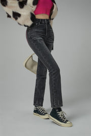 Heart Pocket Bootcut Denim Pants