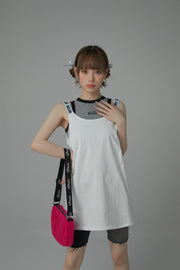 Size Doesnt Matter Straps Loose Fit Sleeveless Top