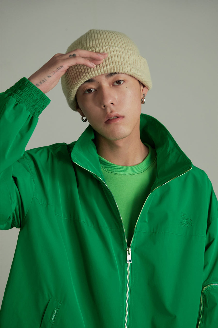 CHUU Simple Zip-Up Track Jacket