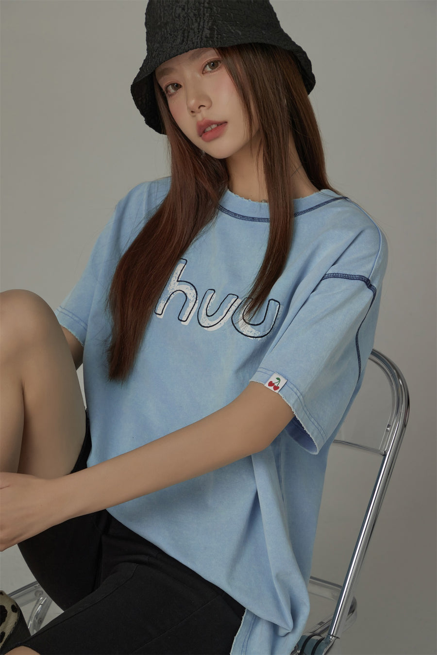 CHUU Chuu Embroidered Loose-Fit T-Shirt