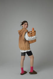 Size Doesnt Matter Cotton Sleeveless Hoodie