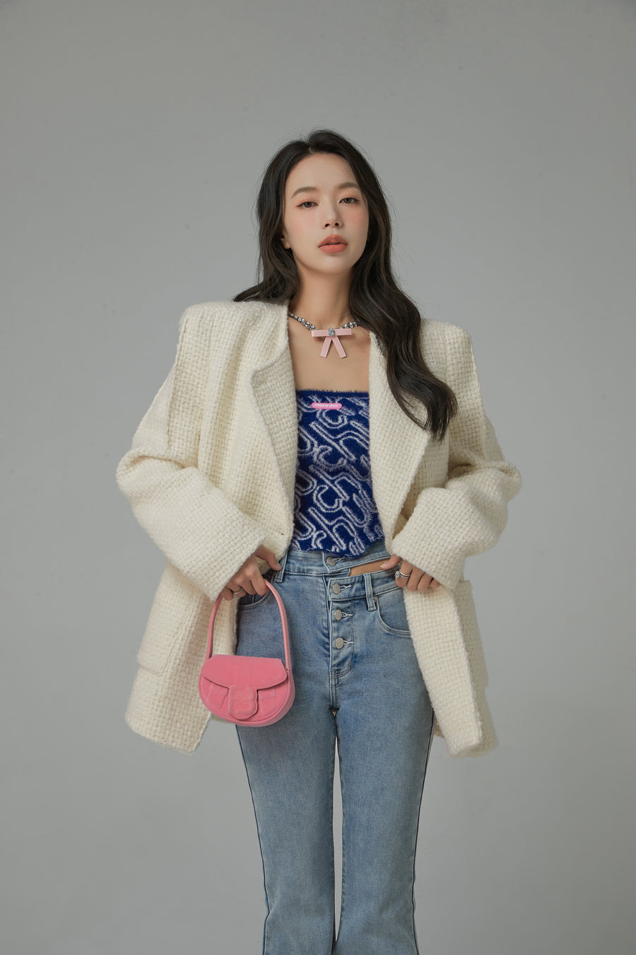 CHUU I Bloom And Grow Tweed Wool Jacket