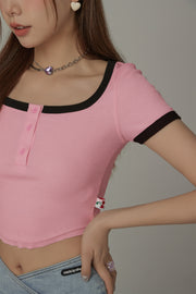 Big U-Neck Cropped T-Shirt