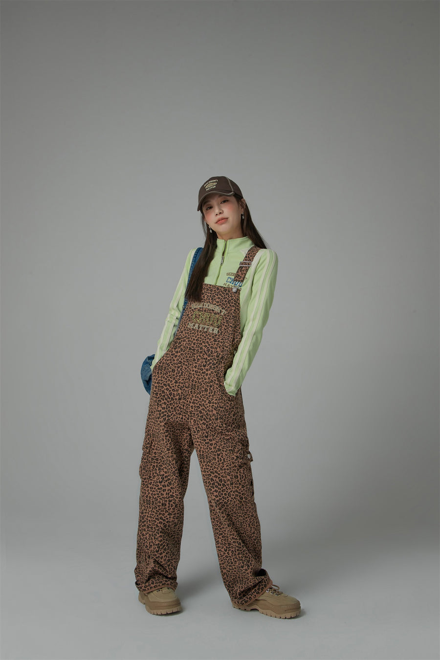 CHUU Leopard Chuu Matters Overall Pants