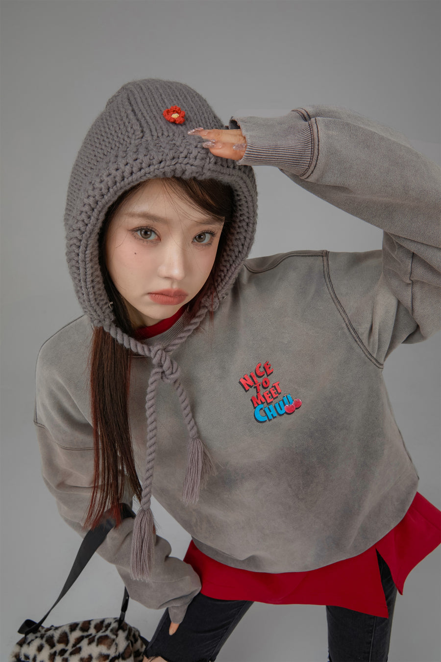 CHUU We Have Met Before Chuu Loose Fit Sweatshirt