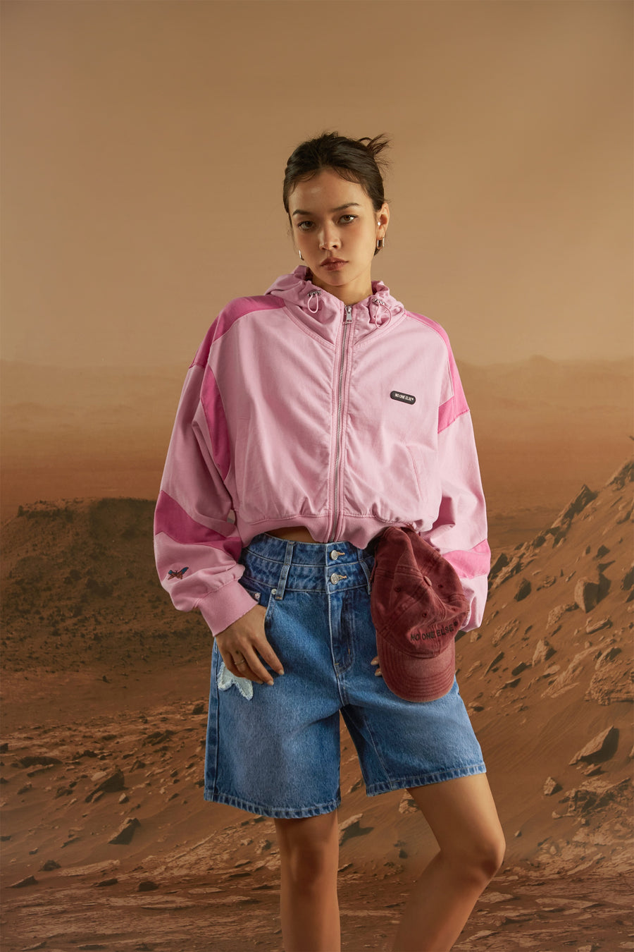 CHUU Wide Denim Shorts