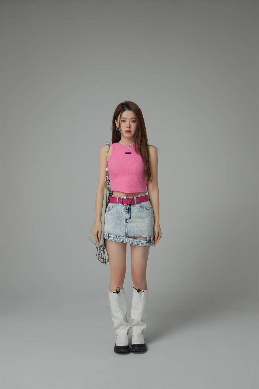 CHUU Color Slim Sleeveless Crop Top