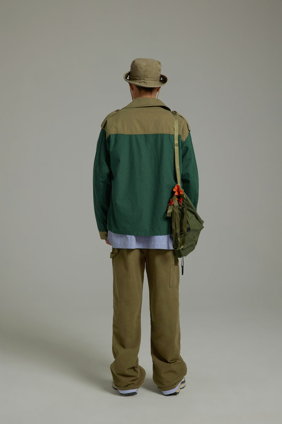 CHUU Color Block Zip-Up Field Jacket