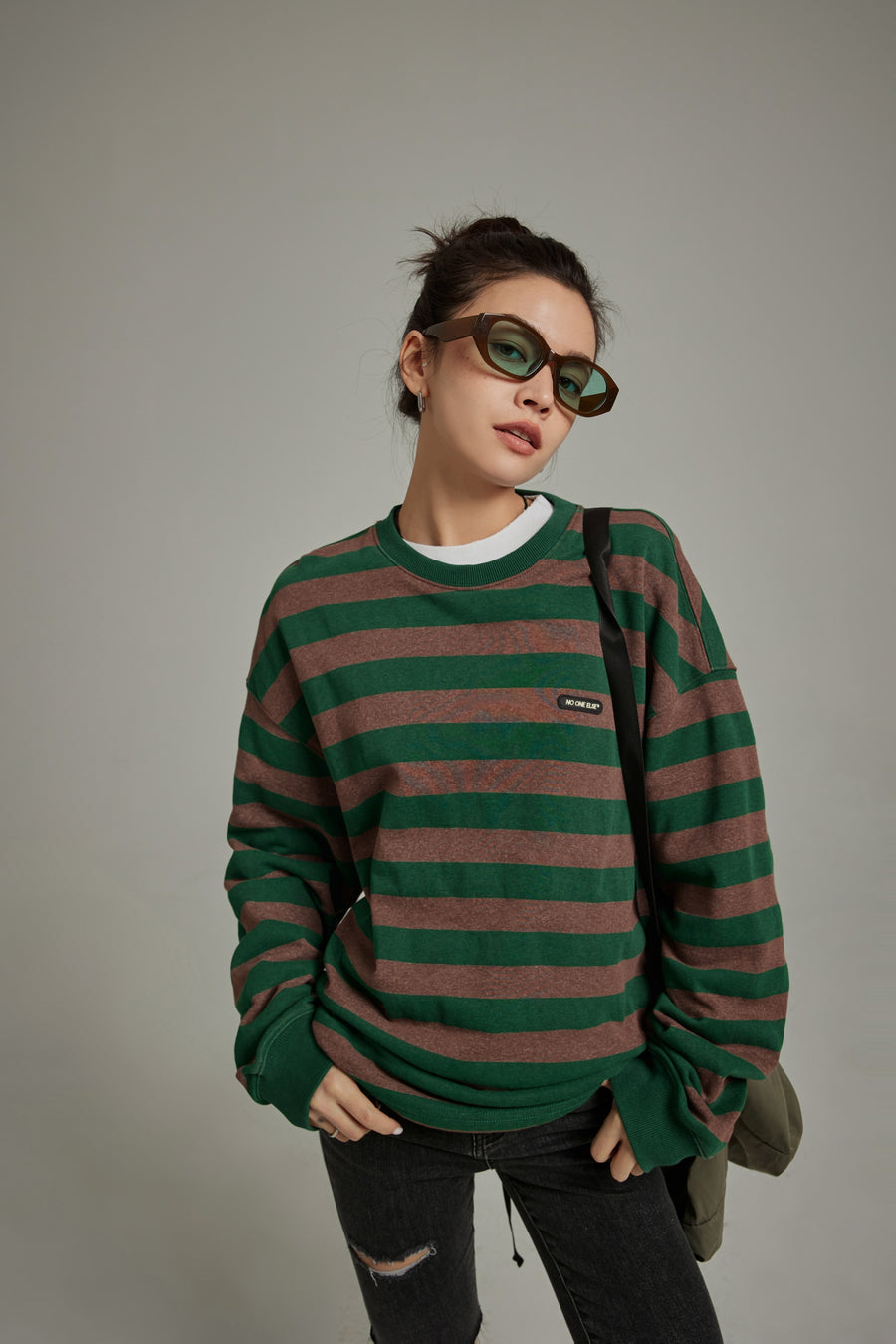 CHUU Stripe Color Sweatshirt