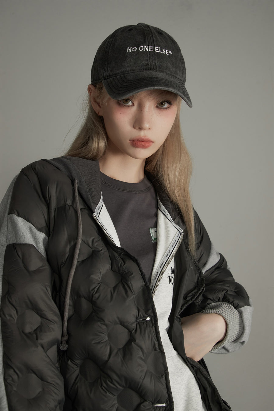 CHUU Loose Fit Quilting Padded Jacket