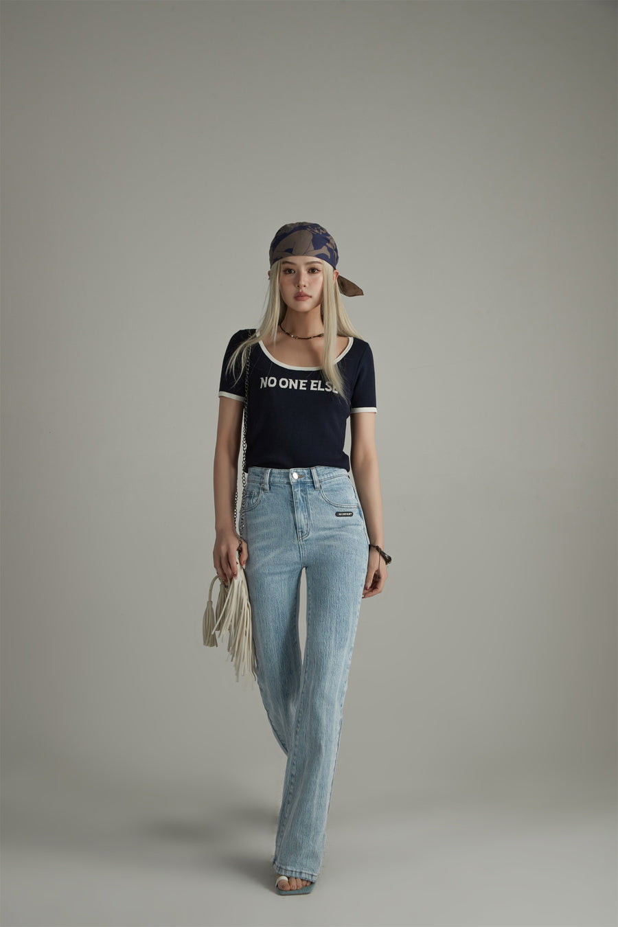 CHUU Washed Bootcut Denim Jeans