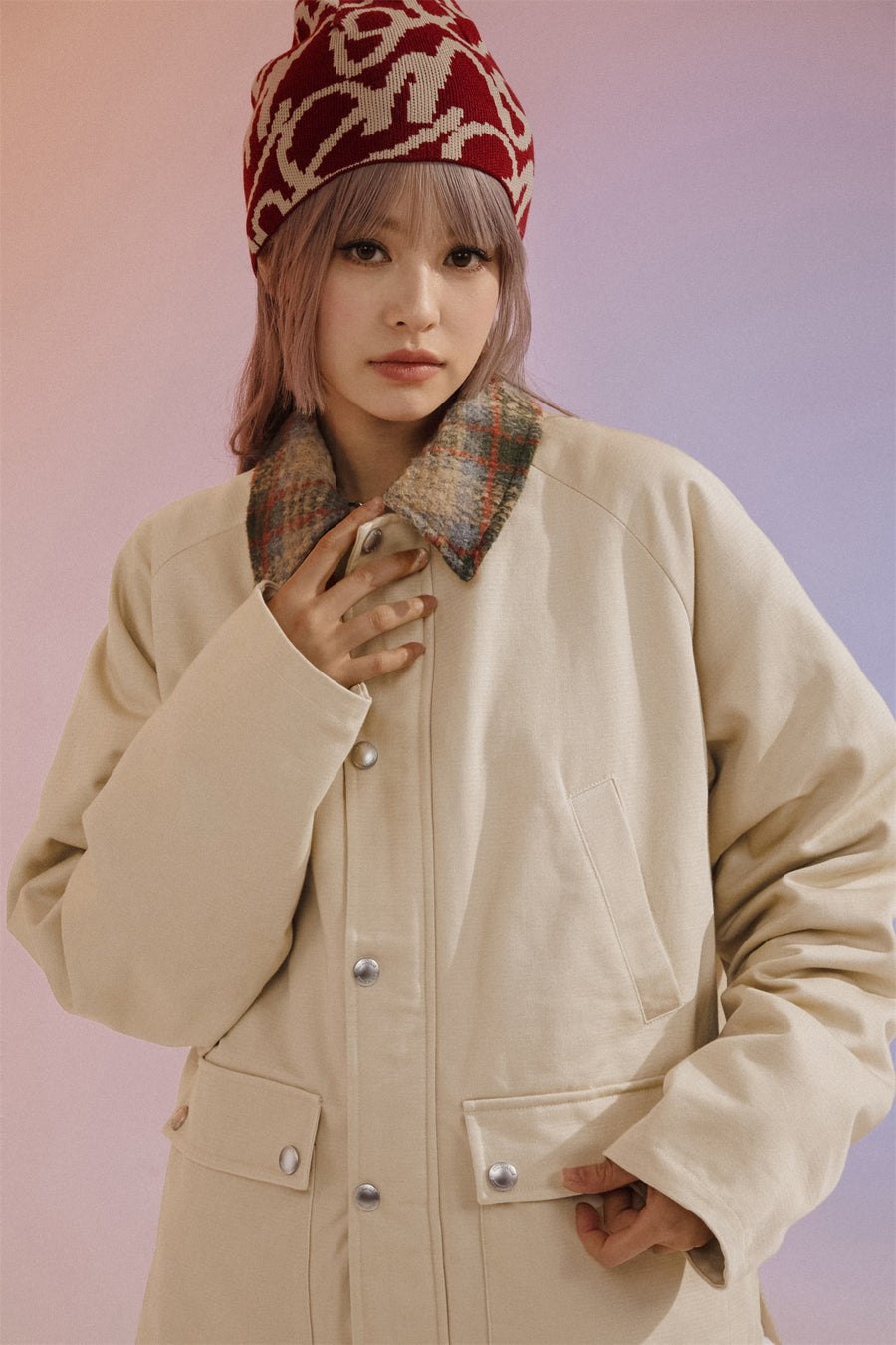 CHUU Golden Collar Raglan Jacket