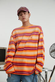 Striped Color Loose Fit T-Shirt