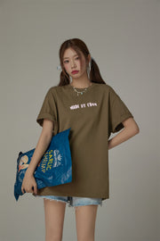 Made By Chuu Lettering Loose Fit T-Shirt