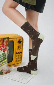 Lettering Print Socks