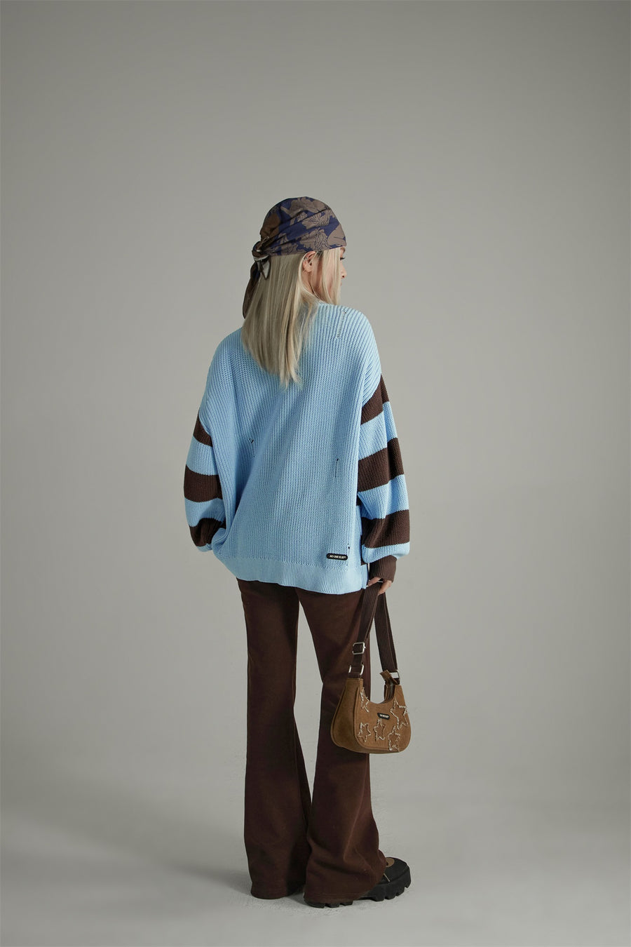 CHUU Stripe Loose Fit Knit Sweater